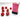 Chessex Dice: Opaque 7-Die RPG Set - Red/White 