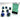 Chessex Dice: Gemini 7-Die RPG Set - Blue Green/Gold 