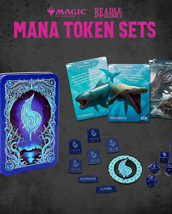 Beadle & Grimms MTG Blue Mana Metal Token Set 