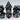 Foam Brain Dice Set: Black With Blue Orchids RPG Metal Dice Set (7) 