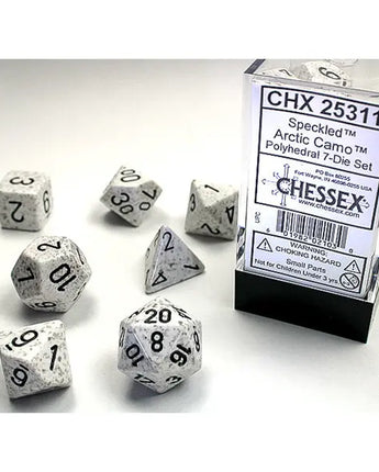 Chessex Dice: 7-Die RPG Set - Speckled: Arctic Camo 