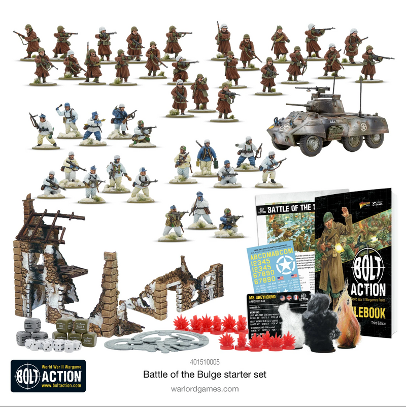 Load image into Gallery viewer, Bolt Action 3rd Edition Battle of the Bulge Starter Set
