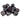 Chessex Dice: Opaque 16mm D6 (12) - Black/Pink 