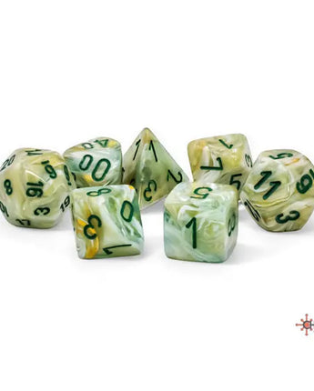 Chessex Mega-Hedrals 7-Die Set - Green/Dark Green