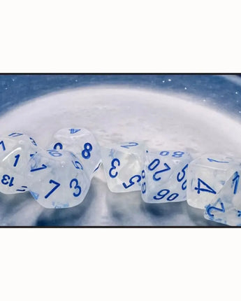 Chessex Mega-Hedrals 7-Die Set - Icicle/Light Blue 