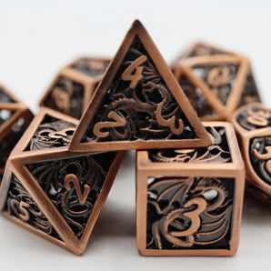 Dragon Essence: Copper - Hollow Metal RPG Dice Set 