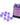 Chessex Dice: Special 12mm D6 (36) - Borealis: Purple/White 