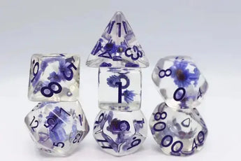 Foam Brain Inclusion Dice RPG Dice Set (7) - Blue Bird