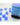 Chessex Dice: Special 12mm D6 (36) - Frosted: Blue/White 