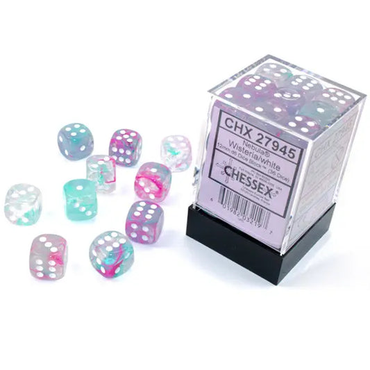 Chessex Dice: Special 12mm D6 (36) - Nebula: Wisteria/White 
