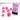 Chessex Dice: 7-Die RPG Set - Frosted: Pink/White 