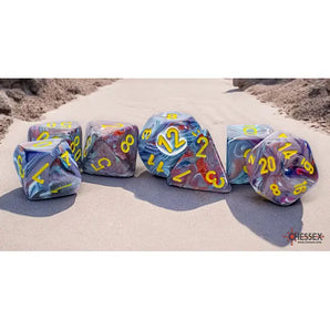 Chessex Mega-Hedrals 7-Die Set - Mosiac/Yellow 