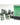 Chessex Dice: Gemini 16mm D6 (12) - Black-Grey/Green 
