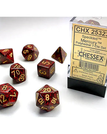 Chessex Dice: 7-Die RPG Set - Speckled: Mercury 