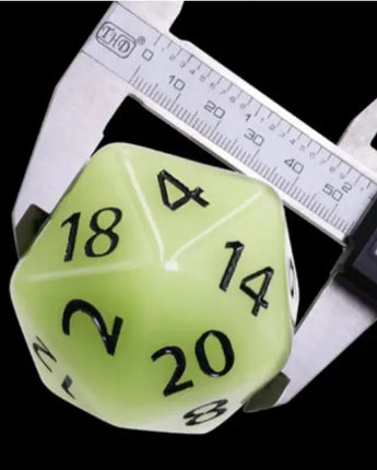Foam Brain 55mm Titan D20 - Glow in the Dark White 
