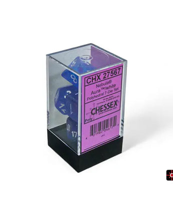 Chessex Dice: Luminary 7-Die RPG Set - Aura/White 