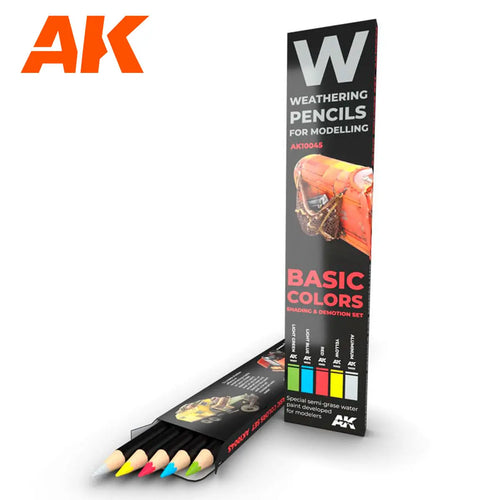 Weathering Pencils: Basic Colors Shading & Demotion Set (5 Colors) 