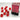 Chessex Dice: Translucent 12mm D6 (36) - Red/White