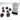 Chessex Dice: 7-Die RPG Set - Velvet: Black/Red 
