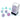 Chessex Dice: Luminary 7-Die RPG Set - Wisteria/White 