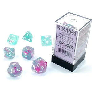 Chessex Dice: Luminary 7-Die RPG Set - Wisteria/White 