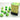 Chessex Dice: Gemini 12mm D6 (36) - Green-Yellow/Silver 