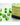 Chessex Dice: Gemini 12mm D6 (36) - Green-Yellow/Silver 