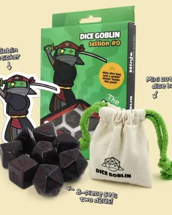 Dice Goblin Ninja RPG Dice (8 pcs) 