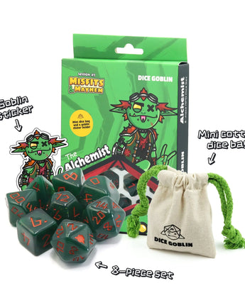 Dice Goblin Alchemist RPG Dice (8 pcs) 
