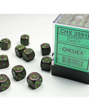 Chessex Dice: Speckled 12mm D6 (36) - Earth 