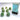 Chessex Dice: 7-Die RPG Set - Marble: Green/Dark Green 