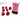 Chessex Dice: Opaque 7-Die RPG Set - Red/Black 
