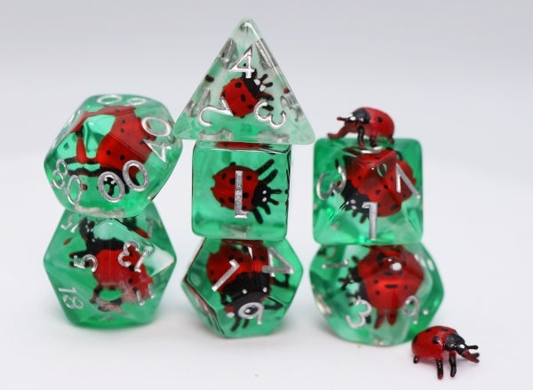 Load image into Gallery viewer, Foam Brain Inclusion Dice RPG Dice Set (7)
