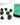 Chessex Dice: Gemini 7-Die RPG Set - Green-Purple/Gold 