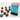 Chessex Dice: Gemini 12mm D6 (36) - Red-Teal/Gold 