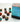 Chessex Dice: Gemini 12mm D6 (36) - Red-Teal/Gold 