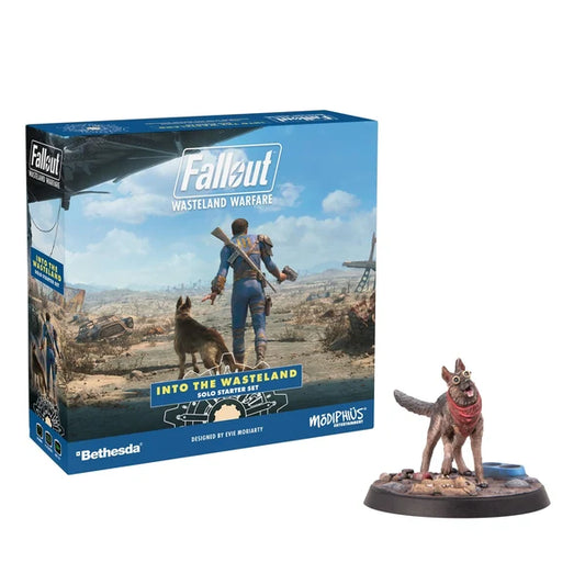 Fallout Miniatures: Into the Wasteland Solo Starter Set & Dogmeat with Goggles 