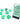 Chessex Dice: Luminary 7-Die RPG Set - Light Green/Gold 