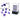 Chessex Dice: Mini 7-Die RPG Set - Luminary: Nocturnal/Blue 