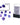 Chessex Dice: Mini 7-Die RPG Set - Luminary: Nocturnal/Blue 