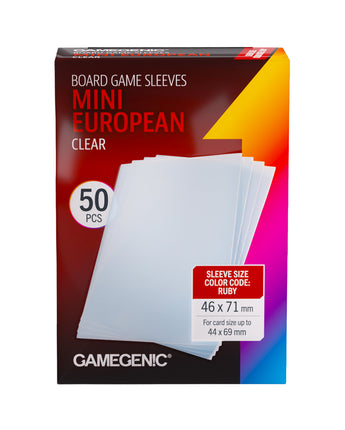 Board Game Sleeves Mini European Clear 