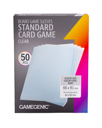 Standard Card Game Clear Sleeves 