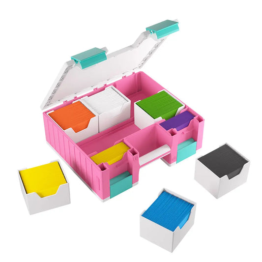 Gamegenic Game Castle Storage Box - Pink/Teal 
