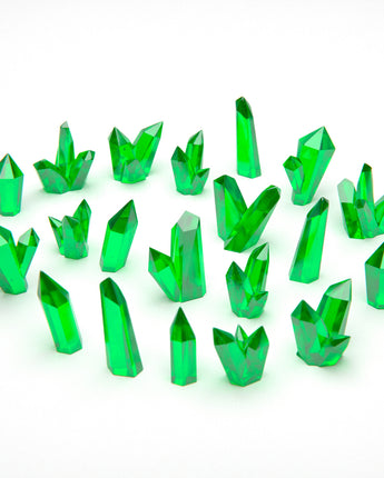 GSW: GREEN GLOW Resin Crystals - Large 