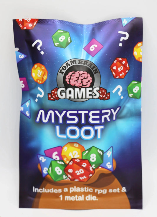 Mystery Loot: Plastic RPG Dice Set & Bonus Metal Die 