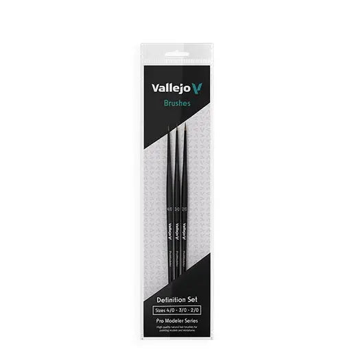 Vallejo Pro Modeler Definition Set - Natural Hair (Sizes 4/0, 3/0 & 2/0) 