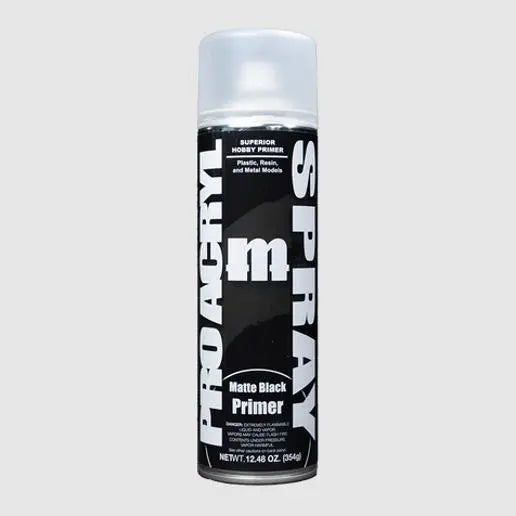 Pro Acryl Spray - Matte Black Primer 
