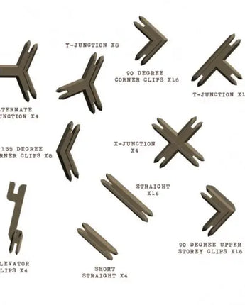 Battle Systems: Plastic Terrain Clips - Brown (2023) 