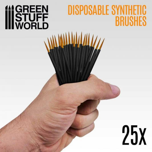 GSW: 25x Disposable Synthetic Brushes 