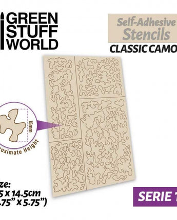GSW: Self-adhesive stencils - Classic Camo 1 